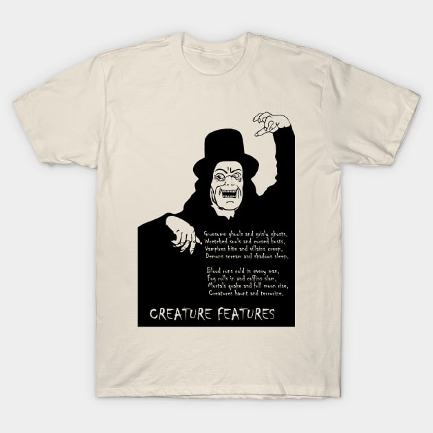 Creature Feature T-Shirt T-Shirt by CTBinDC